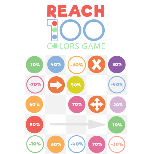 Reach 100 : Colors Game 