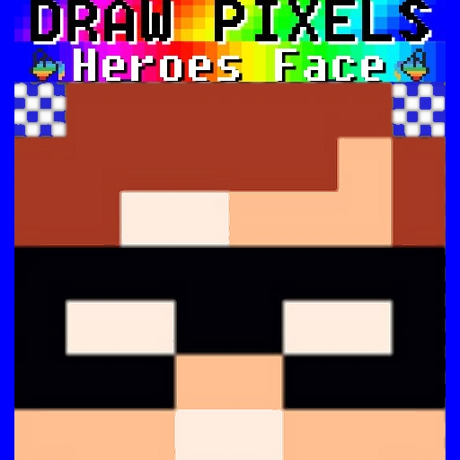 Draw Pixels Heroes Face